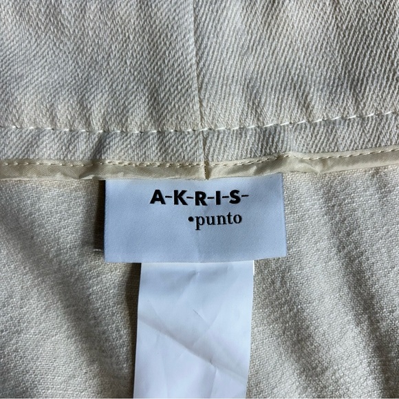 Akris Punto Chiara Crop Wide Leg Trouser Cashew 18 - Picture 7 of 16